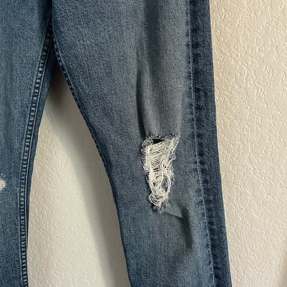 MOTHER High Waisted Rider Skimp Straight Leg Jeans Bloom and Doom Blue 27 - Picture 6 of 10